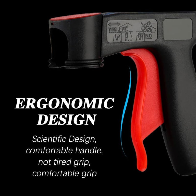 CHRYMUM 2PCS Instant Aerosol Trigger Handle, Instantly Converts Spray Cans into Spray Guns - Full Hand Grip, Reusable, Easy to Clip-On & Off - Universal Fit, Use on Spray Paint, Adhesives, Lubricants - Image 5